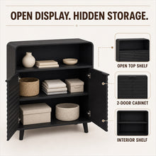 Sideboard Storage Cabinet, 2 Doors, 80 cm, Black - image 6