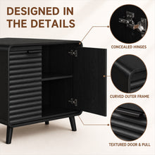 Sideboard Storage Cabinet, 2 Doors, 80 cm, Black - image 8