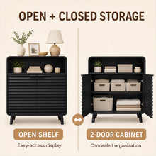 Sideboard Storage Cabinet, 2 Doors, 80 cm, Black - image 9