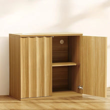 Sideboard Storage Cabinet with Fluted Doors, Soft-Close Hinges & Handleless Push-Open, Thickened Top 31.5” Buffet Credenza Modern Dining & Living Room