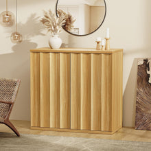 Sideboard Storage Cabinet with Fluted Doors, Soft-Close Hinges & Handleless Push-Open, Thickened Top 31.5” Buffet Credenza Modern Dining & Living Room
