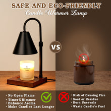 Candle Warmer Lamp with Timer, Dimmer and Adjustable Height, Black - image 1