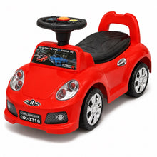 Toddler Foot-to-Floor Ride-On Car with Storage, Music and Lights, Red - image 1
