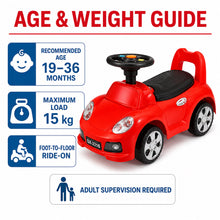 Toddler Foot-to-Floor Ride-On Car with Storage, Music and Lights, Red - image 3