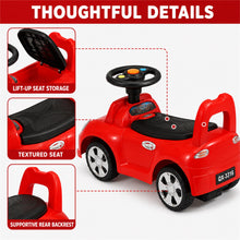 Toddler Foot-to-Floor Ride-On Car with Storage, Music and Lights, Red - image 4