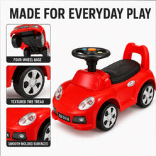 Toddler Foot-to-Floor Ride-On Car with Storage, Music and Lights, Red - image 5