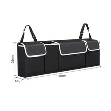 Foldable Car Trunk Organizer, 4 Compartments, 90 cm, Black - image 6