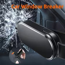 Black car window breaker and seat belt cutter with visor clip - image 3