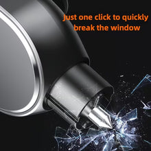 Black car window breaker and seat belt cutter with visor clip - image 7