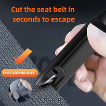 Car Window Breaker Seat Belt Cutter Clip-On Emergency Tool Black - image 7