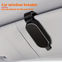 Black car window breaker and seat belt cutter with visor clip - image 10