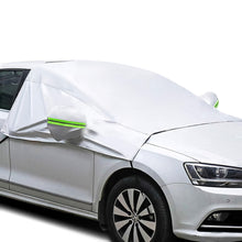 Car Windshield Snow Cover, Waterproof Sun Shade Half Car Cover with Hooks, Straps for Sedans, SUVs, Vans, Trucks 245 x 196 x 166 cm - X0029VX16T -
