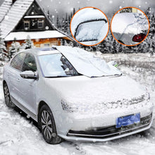 Car Windshield Snow Cover, Waterproof Sun Shade Half Car Cover with Hooks, Straps for Sedans, SUVs, Vans, Trucks 245 x 196 x 166 cm - X0029VX16T -