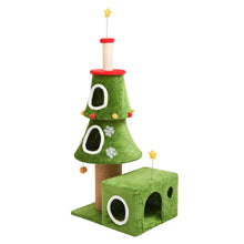 Christmas Cat Tree, 144 cm Tower with 3 Condos and Scratching Posts - image 1