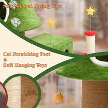 Christmas Cat Tree, 144 cm Tower with 3 Condos and Scratching Posts - image 5