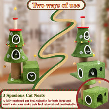 Christmas Cat Tree, 144 cm Tower with 3 Condos and Scratching Posts - image 4