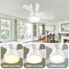 22" Low-Profile Ceiling Fan with LED Light – Quiet DC Motor, Remote Control