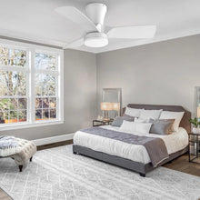 30" Low-Profile Ceiling Fan with LED Light – Quiet DC Motor, Remote Control