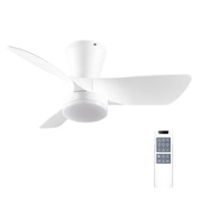 22" Low-Profile Ceiling Fan with LED Light – Quiet DC Motor, Remote Control