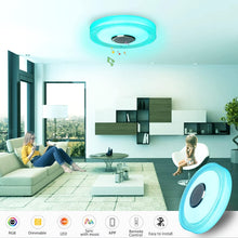 Ceiling Light, Flush Mount Ceiling Light with Bluetooth Speaker, RGB Color Change, APP + Remote Control for Home, Bedroom, Bathroom - 7C-HB-1