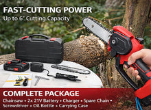 21V Cordless Mini Chainsaw One-Handed Lightweight Pruning Saw Tool-Free Chain Tension 6-Inch Cutting Tree Trimming, Garden & Yard Cutting - image 5