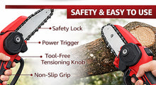 21V Cordless Mini Chainsaw One-Handed Lightweight Pruning Saw Tool-Free Chain Tension 6-Inch Cutting Tree Trimming, Garden & Yard Cutting - image 7
