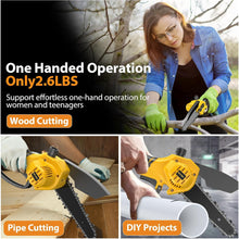 21V Cordless Mini Chainsaw One-Handed Lightweight Pruning Saw Tool-Free Chain Tension 6-Inch Cutting Tree Trimming, Garden & Yard Cutting - image 8