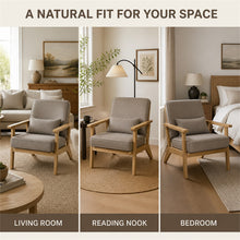 Taupe Accent Chair with Cushions and Cane-Style Back - image 4