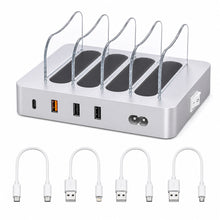 4-Port USB Charging Station with 20W USB-C PD and 4 Cables - image 1