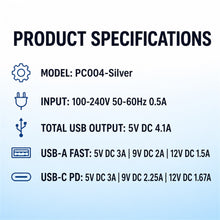 4-Port USB Charging Station with 20W USB-C PD and 4 Cables - image 4