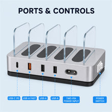 4-Port USB Charging Station with 20W USB-C PD and 4 Cables - image 5