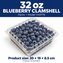 32 oz Vented Blueberry Clamshell, Clear APET Produce Container - image 7