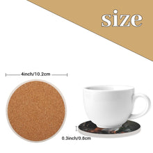 Animal Print Drink Coasters Set of 4 – Absorbent Cork, Heat & Moisture Resistant