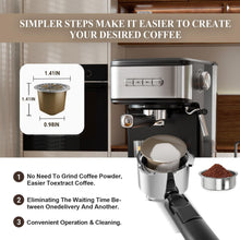 20 Bar Espresso Machine with Milk Frother, Ground Coffee and Capsule Brewing, Black - image 4