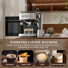 20 Bar Espresso Machine with Milk Frother, Ground Coffee and Capsule Brewing, Black - image 7