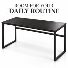 Computer Desk Metal Frame 112 cm Dark Brown for Home Office - image 4