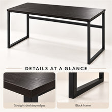 Computer Desk Metal Frame 112 cm Dark Brown for Home Office - image 9