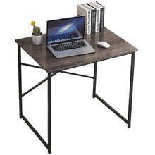 31.5" Small Home Office Desk, 80 x 60 cm Compact Computer Desk with Metal Frame for Small Spaces, Office - SHINIER-1VG-SX