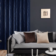 Blackout Curtain Panels – Triple Weave, Thermal Insulated, Noise-Reducing, Silver Wave