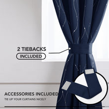 Blackout Curtain Panels – Triple Weave, Thermal Insulated, Noise-Reducing, Silver Wave