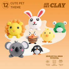 Air Dry Clay Kit for Kids, 12 Cute Animal Theme Modeling Clay Sets with Tools & Instructions – Pet Paradise Craft Kit for Boys & Girls, Non-Toxic, Educational DIY Toy Gift for Age 5+