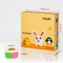 Air Dry Clay Kit for Kids, 12 Cute Animal Theme Modeling Clay Sets with Tools & Instructions – Pet Paradise Craft Kit for Boys & Girls, Non-Toxic, Educational DIY Toy Gift for Age 5+