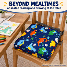 Kids Dining Booster Cushion, Dinosaur Blue, Straps, 32x32x8 cm - image 9