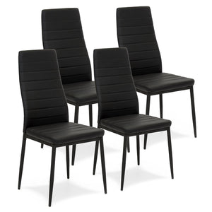 TOYTEXX 4PC Dining Chair Set, Modern Dining Chairs with PU Leather, Metal Frame for Home, Dining Room - CH-Y-1