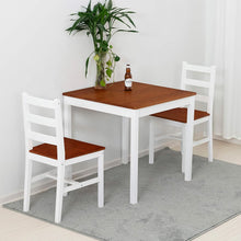 3 PC Dining Table Set, Wooden Kitchen Table Set with 2 Chairs for Home, Kitchen (White) - 1010318300