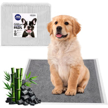 H&B LUXURIES Disposable Dog Training Pads, 56 x 58cm Activated Charcoal Puppy Pee Pads with 6-Layer Leak-Proof Design, Super Absorbent & Odor