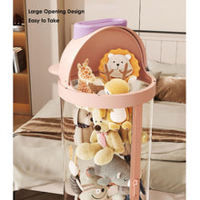 175cm Doll Bucket Storage, Stuffed Animal Toy Storage Tube with Wheels, Double-Ended Zipper, Lid for Kids (Pink) - image 3