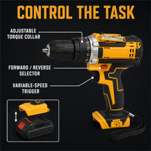 Cordless Drill and Tool Set with Battery, Charger, Bits and Case - image 5