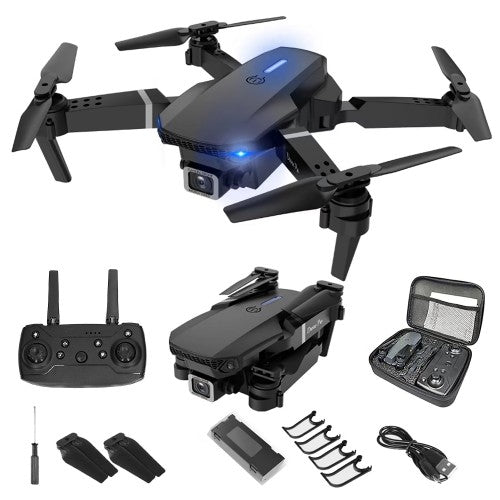 E88 Foldable Drone with 1080P HD FPV Dual Camera, APP Control, Altitude Hold for Beginners, Kids, Adults