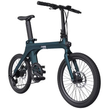 Fiido X electric bike front angle showing 20-inch wheels and disc brakes